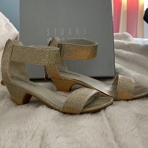 Girls sparkly gold dress shoes